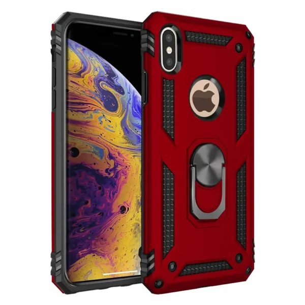 32D Slim Shockproof Ring Armor Case For iPhone XS Max