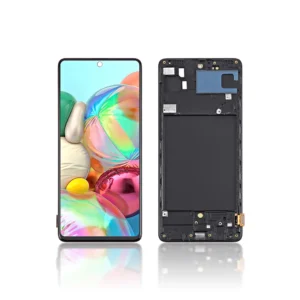 Replacement OLED LCD Screen For Samsung Galaxy A71 (A715F) Black - With Frame