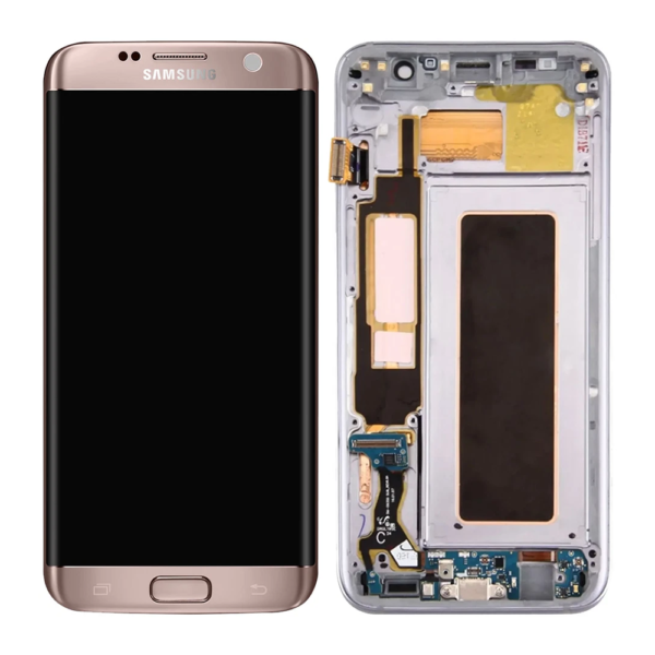 Replacement OLED LCD Screen For Samsung Galaxy S7 Edge (G935) Gold - With Frame