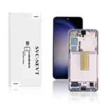 Genuine LCD Screen For Samsung Galaxy S23 (S911B) With Frame and Touchpad - Lavender (GH82-30481D)