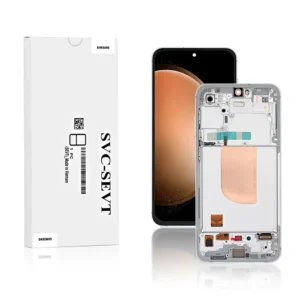 Genuine LCD Screen For Samsung Galaxy S23 FE (S711B) With Frame and Touchpad - Cream (GH82-32857B)