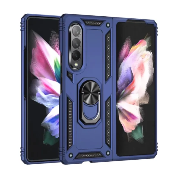35C-Slim-Shockproof-Ring-Armor-Stand-Phone-Case-for-Samsung-Galaxy-Z-Fold-Blue-1