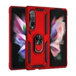 35D Slim Shockproof Ring Armor Stand Phone Case for Samsung Galaxy Z Fold Red 2