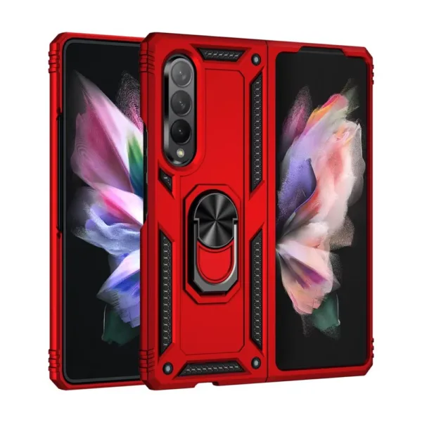 35D Slim Shockproof Ring Armor Stand Phone Case for Samsung Galaxy Z Fold Red iShine Trade T/A Boltify Limited