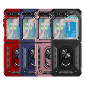 Slim Shockproof Ring Armor Stand Phone Cover Case for Samsung Galaxy Z Flip 4 5G