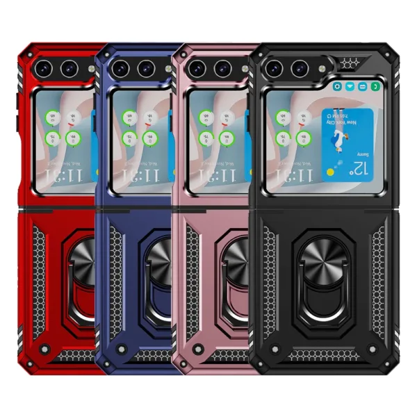 36A Slim Shockproof Ring Armor Stand Phone Cover Case for Samsung Galaxy Z Flip Main 1 iShine Trade T/A Boltify Limited