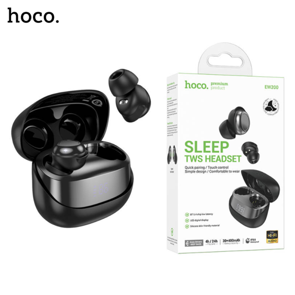 3A HOCO EW200 Elegant True Wireless Sleep BT Earbuds Boltify Limited T/A iShine Trade