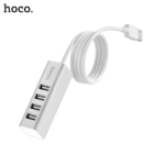 3B Hoco USB hub “HB1” USB-A to four ports USB 2.0 charging and data sync - SILVER