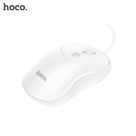 HOCO GM13 Comfortable Business Wired Mouse - White - Image 2