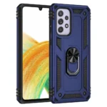 Slim Shockproof Ring Armor Stand Phone Cover Case for Samsung Galaxy A33 5G Blue