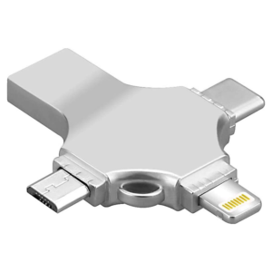 4 in 1 USB Lightning Type C Micro OTG Card Reader Adapter