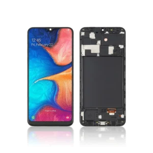 45A Replacement LCD Screen For Samsung Galaxy A20 A205F Black With Frame