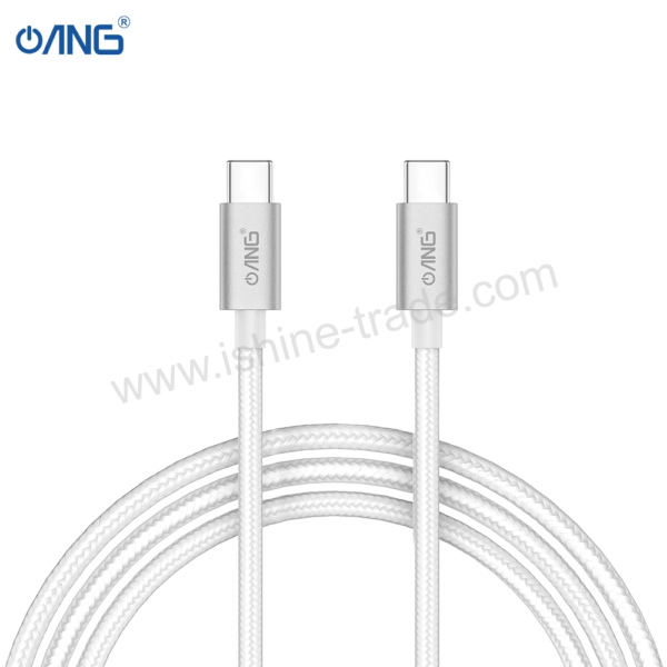 48C ANG BT029 – USB C TO USB C PD 60W Braided Data Cable 1 Meter iShine Trade T/A Boltify Limited