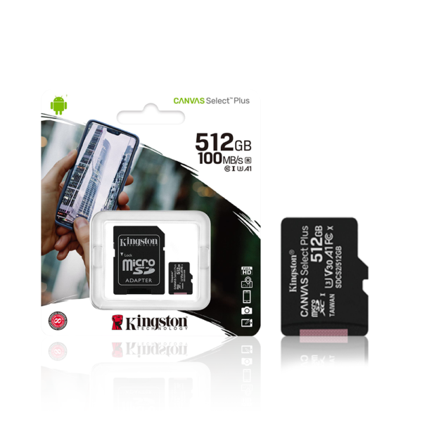 Kingston Micro SD Card 512GB Class 10 SDHC SDXC Phone Memory Card