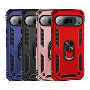 Slim Shockproof Ring Armor Stand Phone Cover Case for Google Pixel 9 Pro