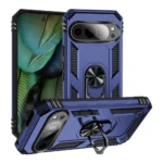 Slim Shockproof Ring Armor Stand Phone Cover Case for Google Pixel 9 Pro Blue