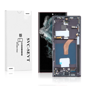 Genuine LCD Screen For Samsung Galaxy S22 Ultra 5G (S908) With Frame & Touchpad - Black (Pull Out)