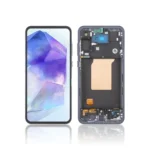 65A Replacement OLED LCD Screen For Samsung Galaxy A55 A556B Black With Frame