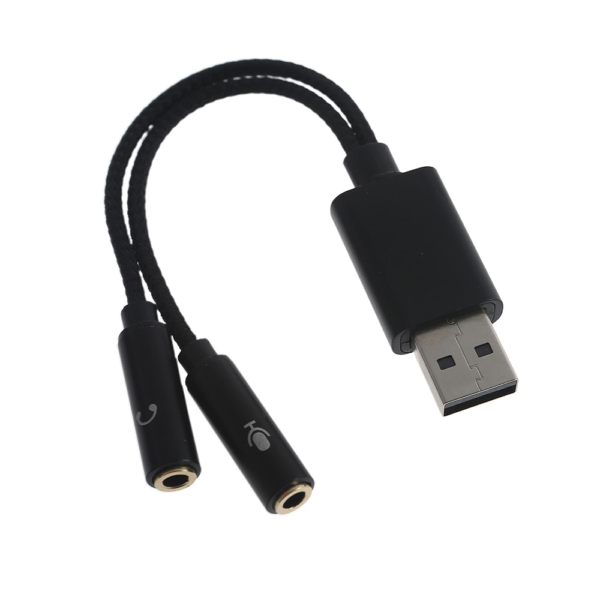 6A USB Male to 2 Female 3.5mm Aux Cable Adaptor iShine Trade T/A Boltify Limited