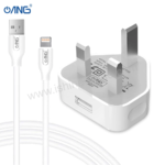 84B ANG TC05A Single USB Adaptor 2.1A With Lightning Cable