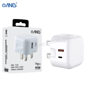 ANG TC30 - 1 USB Port QC3.0 + 1 USB C Port 20W Adaptor