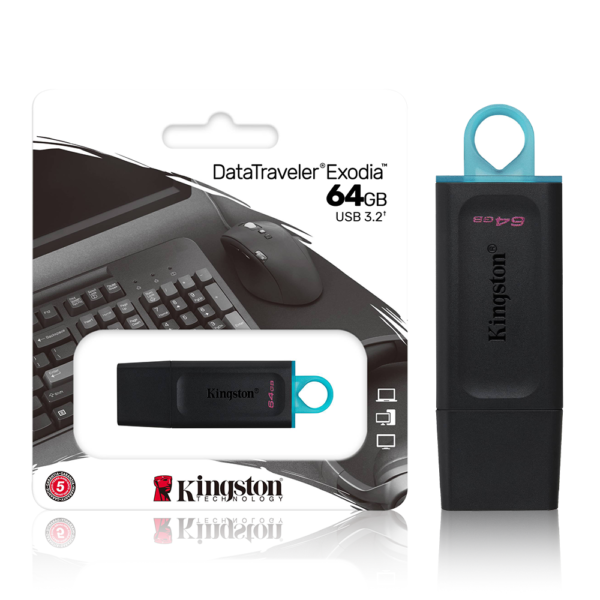 Kingston USB 3.2 Data Traveler Exodia 64GB Flash Drive