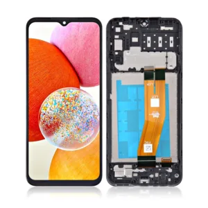 Premium A+ LCD Screen For Samsung Galaxy A14 5G (A146) Big Connector Black - With Frame