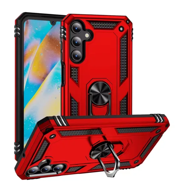8C Slim Shockproof Ring Armor Stand Phone Case for Samsung Galaxy A05s Red iShine Trade T/A Boltify Limited