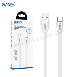 ANG E108 - Type C Fast Charging Soft Data Cable 1 Meter - White