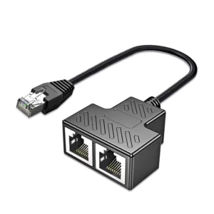 CAT6 RJ45 Ethernet Splitter Male To 2 Female