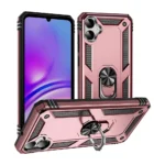 9D Slim Shockproof Ring Armor Stand Phone Case for Samsung Galaxy A06 Rose Gold