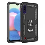 Black_Compatible Ring Armor Case For Samsung Galaxy A30S