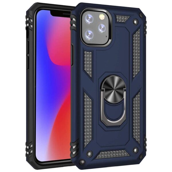 Blue IPHONE 11 PRO MAX 6.5 INCH RING ARMOR CASE iShine Trade T/A Boltify Limited