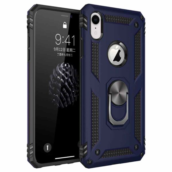 Blue RING ARMOR CASE IPHONE XR iShine Trade T/A Boltify Limited
