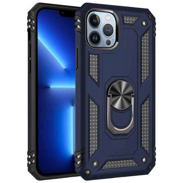 Compatible Ring Armor Case For IPhone 13 Pro blue iShine Trade T/A Boltify Limited