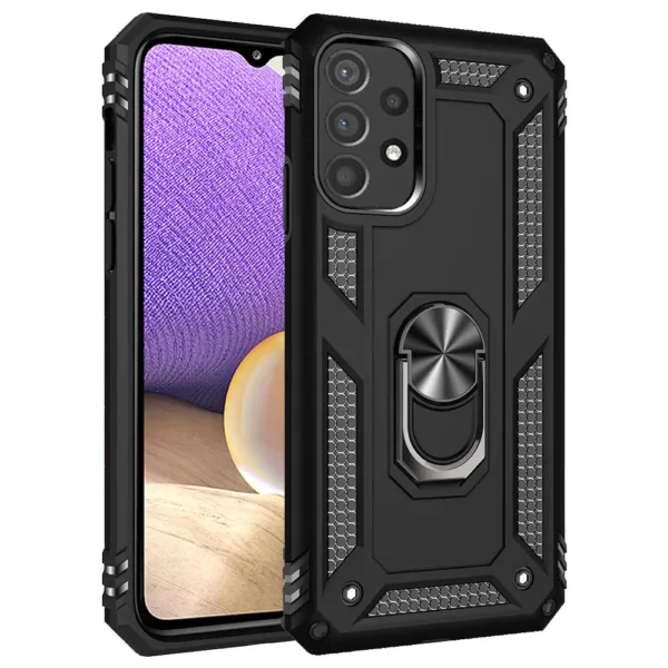 Compatible Ring Armor Case for Samsung Galaxy A32 5G SM A326B Black iShine Trade T/A Boltify Limited
