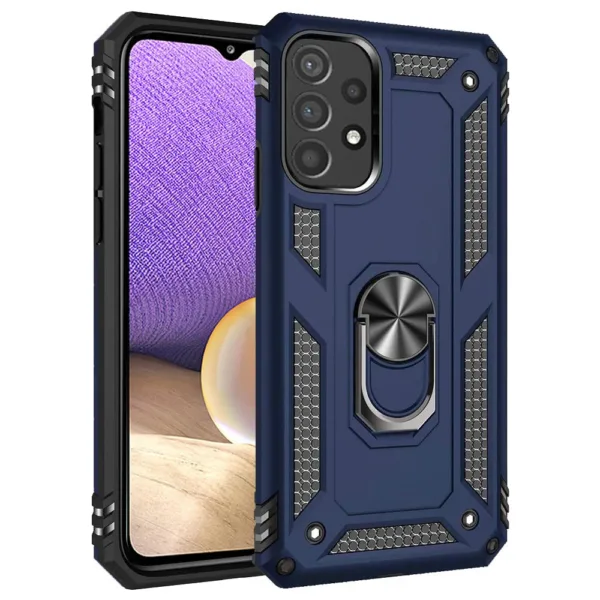Compatible Ring Armor Case for Samsung Galaxy A32 5G SM A326B Blue iShine Trade T/A Boltify Limited