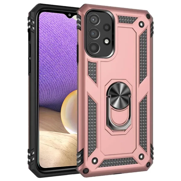 Compatible Ring Armor Case for Samsung Galaxy A32 5G SM A326B Rose Gold iShine Trade T/A Boltify Limited
