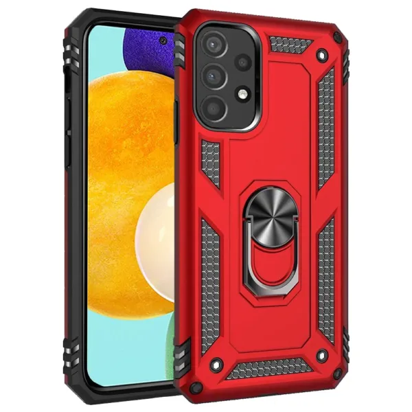 Compatible Ring Armor Case for Samsung Galaxy A52 5G SM A526B Red iShine Trade T/A Boltify Limited