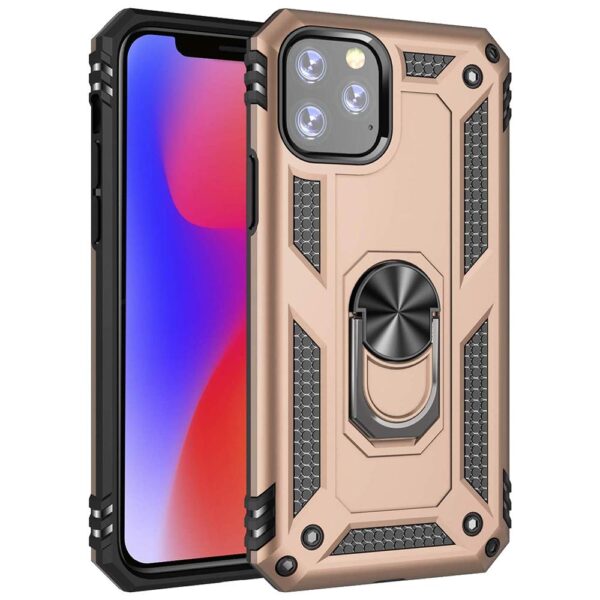Gold IPHONE 11 PRO MAX 6.5 INCH RING ARMOR CASE iShine Trade T/A Boltify Limited