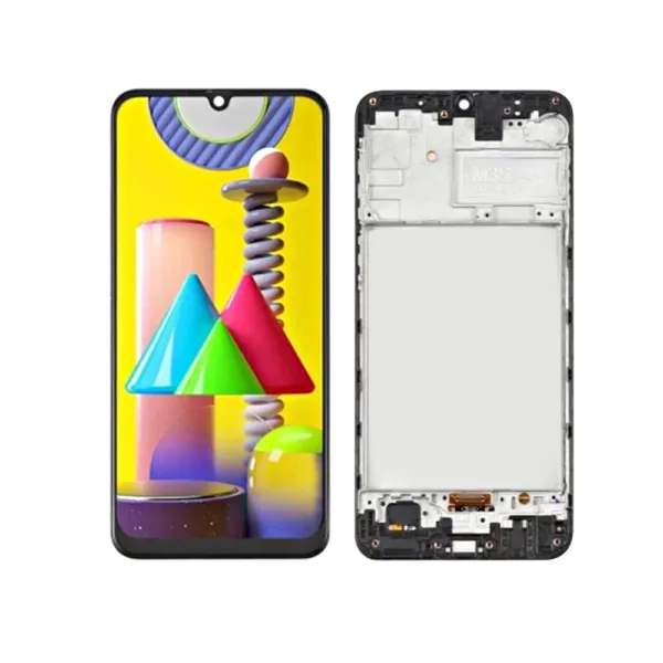 Replacement OLED LCD Screen For Samsung Galaxy M31 Black - With Frame