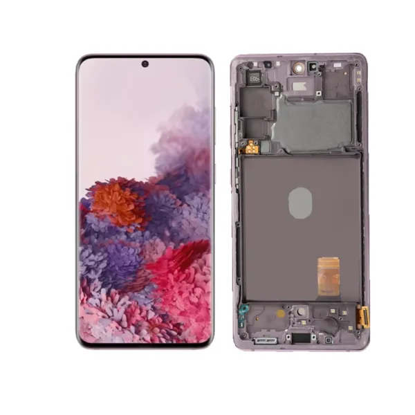 Replacement OLED LCD Screen For Samsung Galaxy S20 FE (G781) Purple - With Frame