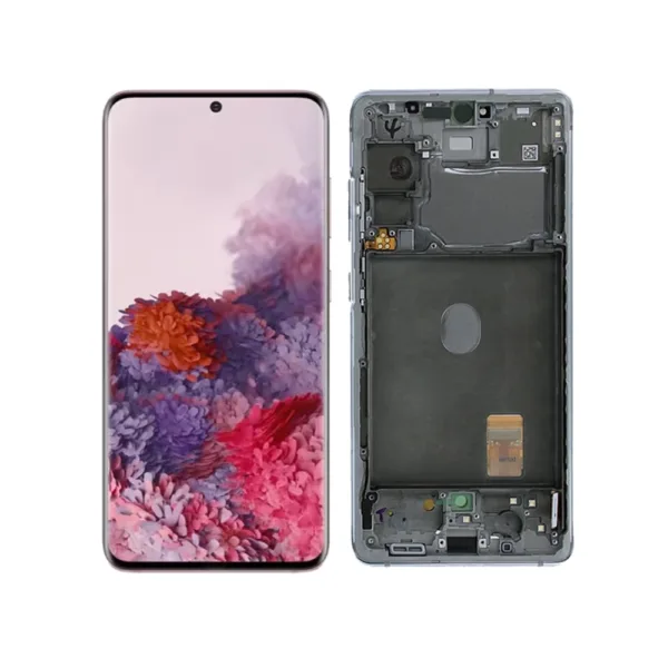 Replacement OLED LCD Screen For Samsung Galaxy S20 FE (G781) White - With Frame