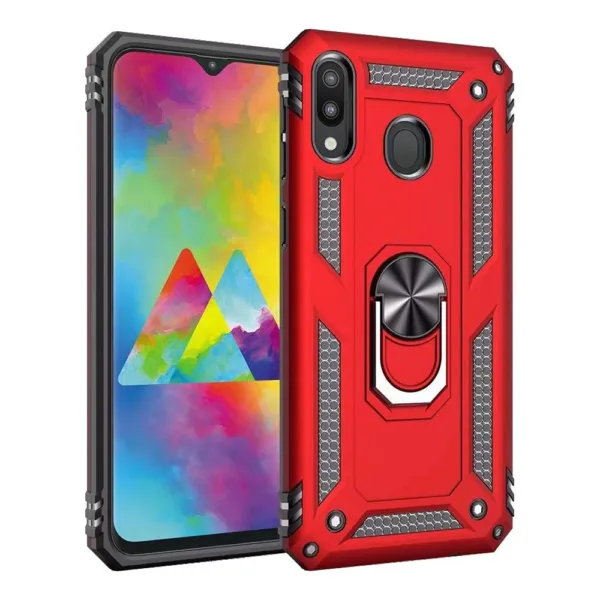 Red RING ARMOR CASE Samsung Galaxy A30 iShine Trade T/A Boltify Limited