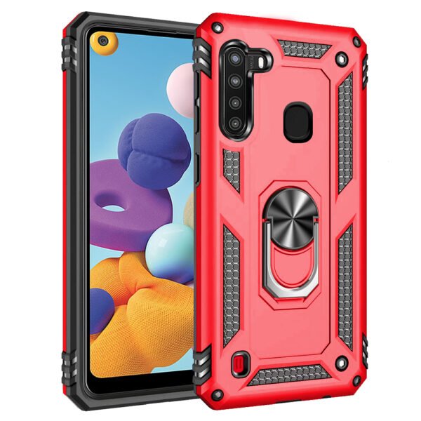 Slim Shockproof Ring Armor Stand Phone Case for Samsung Galaxy A21 - Image 4