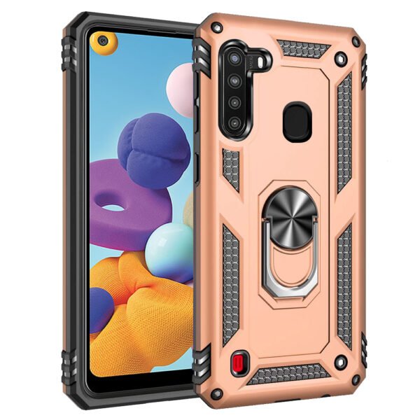 Slim Shockproof Ring Armor Stand Phone Case for Samsung Galaxy A21 - Image 3