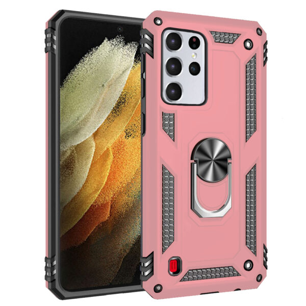 Ring Armor case for s21 ultra Rose gold iShine Trade T/A Boltify Limited