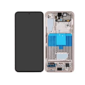 Genuine LCD Screen For Samsung Galaxy S22 5G (S901B) With Frame and Touchpad - Pink Gold (GH82-27521D/GH82-27520D)