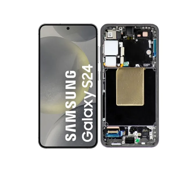 Genuine LCD Screen For Samsung Galaxy S24 (S921) With Frame & Touchpad - Black (Pull Out)