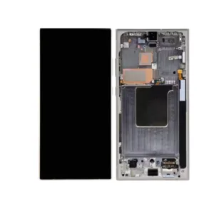 Genuine LCD Screen For Samsung Galaxy S24 Ultra (S928) With Frame & Touchpad - Natural Titanium (Pull Out)